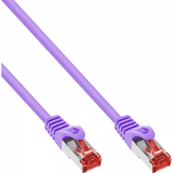 InLine patch kabel S/FTP PiMF Cat.6 250MHz PVC měď fialový 15m