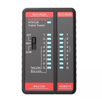 Tester síťových kabelů Habotest HT812A RJ45/RJ14/RJ12/RJ9