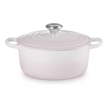 Litý kulatý hrnec Le Creuset Signature 24 cm shell pink
