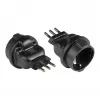 Napájecí adaptér italská síťová zástrčka Type L (CEI 23-16, rovná) na uzemněnou zásuvku Type F (CEE 7/3, rovná), černý, Good Connections® (PA-6502S)