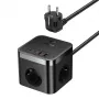 Baseus PowerCombo univerzální prodlužovací zásuvka vnitřní černá