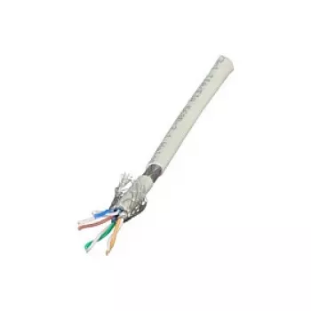 EFB instalační kabel Cat.7, S/FTP, LSZH, šedý, 100m kruh
