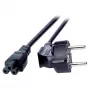 EFB napájecí kabel uzemněná vidlice 90° - C5 1 80°, černý, 1,8 m, 3 x 0,75 mm