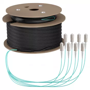EFB trunk kabel U-DQ(ZN)BH OM3 8G (1x8) SC-SC 190 m Dca LSZH