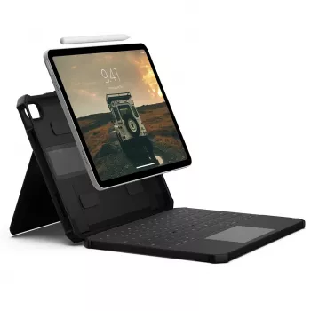Klávesnice UAG USB-C s ochranným pouzdrem pro iPad 10.9 10. gen. / 11 (A16) s úchytem na Apple Pencil, černo-šedá