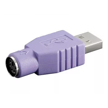 Převodník kabelu Microconnect USBA-M/PS2-F, fialový