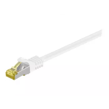 Wentronic Goobay Cat.7 surový kabel patch kabel, S/FTP (PiMF), bílý, 0,25 m – LSZH bez halogenů, měď, RJ45 zástrčka (91089)