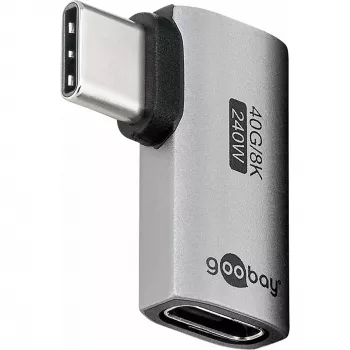 Goobay USB-C adaptér horizontální 90° USB4 – samec > samice (74441)