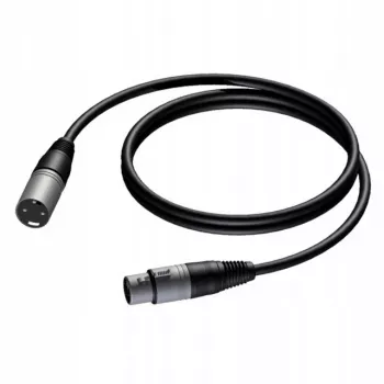 Kabel Procab XLR samec na XLR samici 1,5 m — symetrický mikrofonní/audiokabel