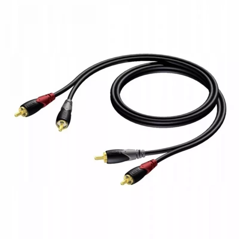 Audio kabel Procab 1KPCL084 — 2x RCA samec na 2x RCA samec, 3 m