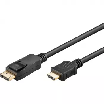 Goobay 3m, adaptérový kabel DisplayPort na HDMI™ 1.4, 4K@30Hz, pozlacené kontakty