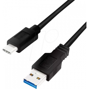 Logilink - USB kabel - USB Type A (W) na USB-C (M) - USB 3.2 Gen 1 - 3 A - 1 m - černý (CU0168)