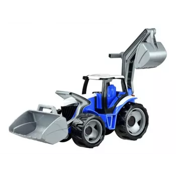 Lena GIGA TRUCKS traktor s čelním nakladačem, traktor, 3 rok(y), plast, modrá, šedá, bílá