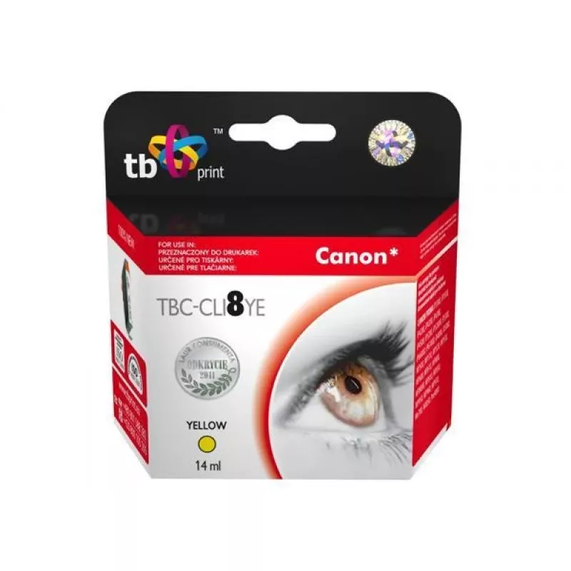 Náplň TBC-CLI8YE (Canon CLI8YE) žlutá 100% nová