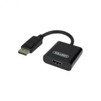 Unitek Y-5118DA DisplayPort na HDMI adaptér samec/samice, 0,1 m, Full HD 1920x1200, černý