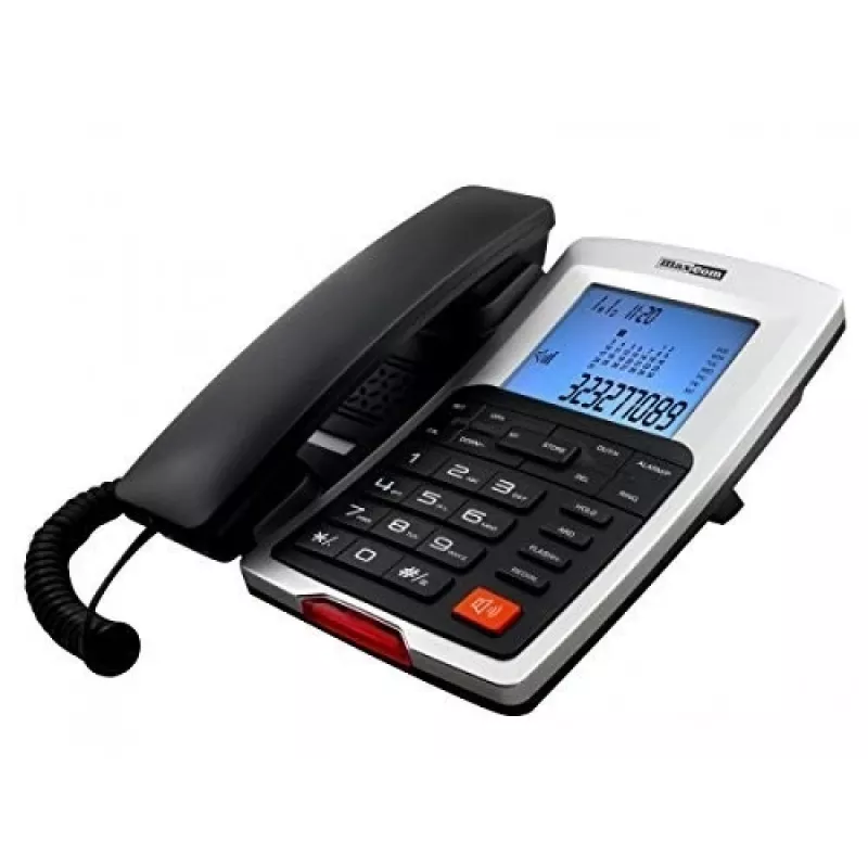 Drátový stolní telefon Maxcom, černý