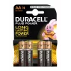 Alkalické baterie Duracell Basic AA/LR6, 4 ks