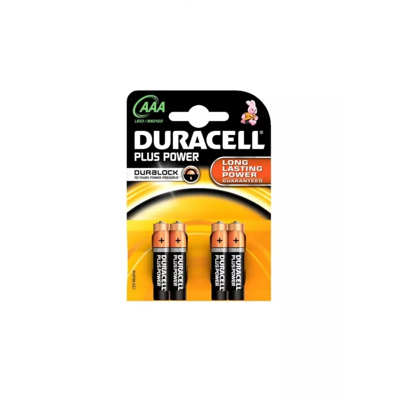 Alkalické baterie Duracell Basic AAA/LR03, 4 ks