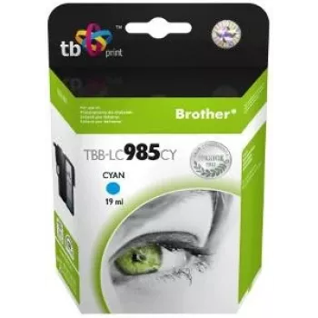 Inkoustová kazeta TB kompatibilní S Brother LC 985 CY 100% N