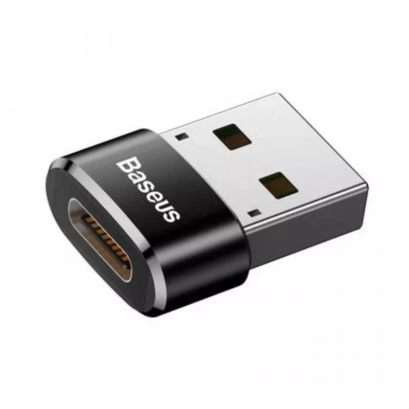 Adaptér Baseus USB samec na Type-C samice konvertor černý