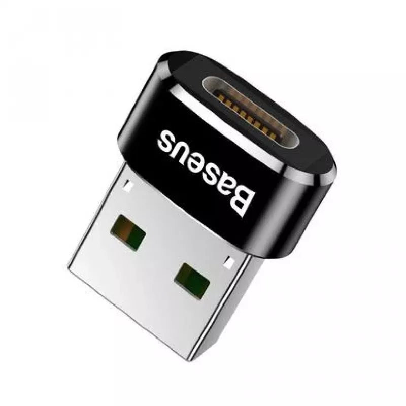 Adaptér Baseus USB samec na Type-C samice konvertor černý