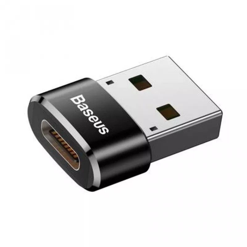Adaptér Baseus USB samec na Type-C samice konvertor černý