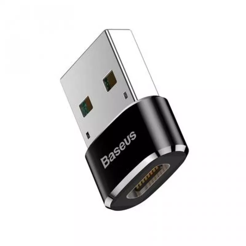 Adaptér Baseus USB samec na Type-C samice konvertor černý