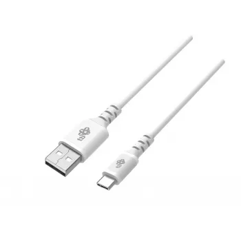 Kabel USB na USB-C 2 m, silikonový, bílý, Quick Charge