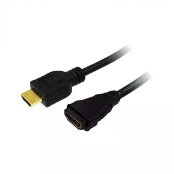 LogiLink CH0057 High Speed HDMI prodlužovací kabel s Ethernetem, HDMI 1.4, A samec na A samice, 4K/30, pozlacený, 3 m, černý