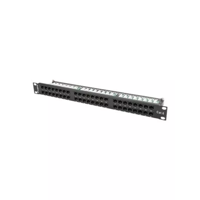 Lanberg PPU6-1048-B - patch panel - 1U - 19 inch