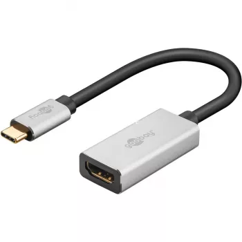 Wentronic 60194 video kabelový adaptér 0,15 m USB Type-C HDMI černý - stříbrný (60194)