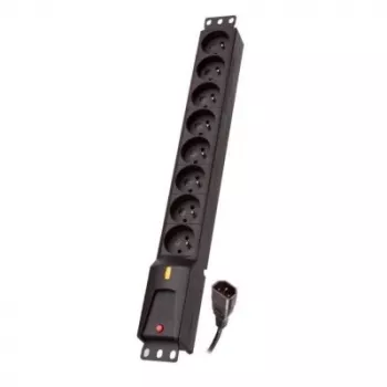 Přepěťová lišta lestar LZRM 810 BW s konektorem IEC 320, 5,0 m kabel