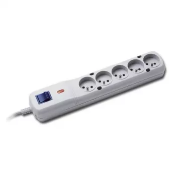 Lestar LV-530W přepěťová ochrana, 5 m, šedá