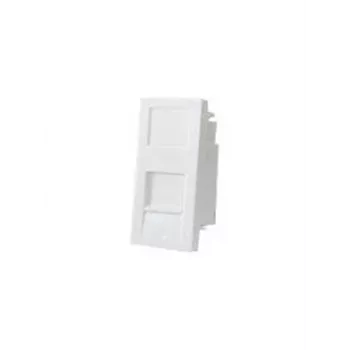Alantec OS002 Keystone Adapter 22.5x45 mm with Shutter, White