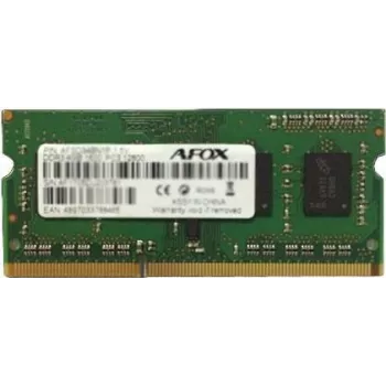 SO-DIMM DDR3 paměť pro notebook AFOX 8 GB 1333 MHz 1,35 V Single Channel 1x8 GB
