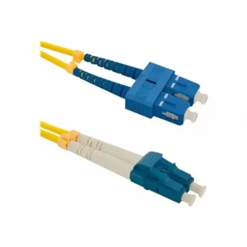 Qoltec - patch kabel - Single-mode SC/UPC (M) na Single-mode LC/UPC (M) - 1 m - optické vlákno - duplex - 9/125 mikrometrů - G.652D