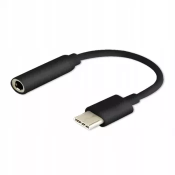 Kabelový adaptér SAVIO AK-35/B USB Type-C (3.1) samec na 3,5 mm samice, černý