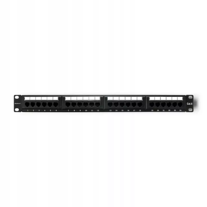 Patch panel RACK 24 portů, Cat.6 UTP