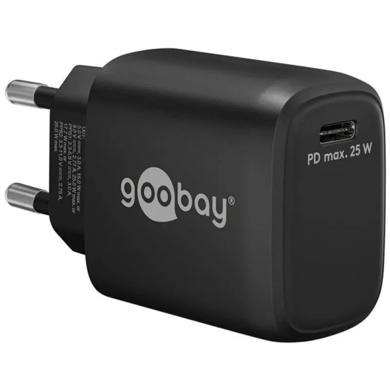 Nabíječka Goobay 65367 pro notebook, smartphone a tablet, AC, interiér, černá
