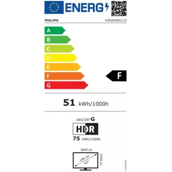 Philips 43PQS9001/12 43-inch 4K UHD LED Smart TV with Dolby Vision and Dolby Atmos