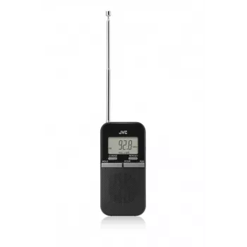 JVC RAE411B přenosné AM/FM rádio s analogovým tunerem, černé