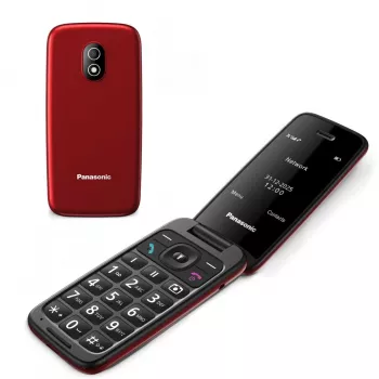 PANASONIC KX-TU410EXR mobilní telefon véčko - červený