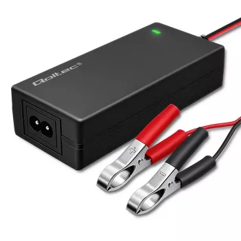 Automatická nabíječka baterií Qoltec AGM GEL STD 12V 4A 48W LED kabel 1,8 m
