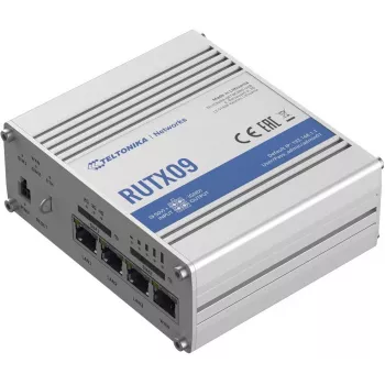 Průmyslový 4G LTE-A Cat 6 router Teltonika RUTX09 s 4portovým Gigabit switchem, Dual SIM, GNSS