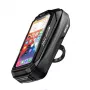 WILDMAN X3 cyklistická taška na řídítka s držákem na telefon, černá, pevná skořepina, voděodolná, do 6,7 palce
