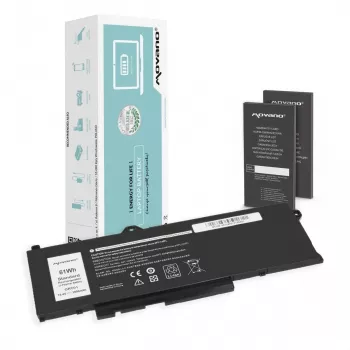 Baterie MOVANO GRT01 pro Dell Latitude 5421 5521 5531 Precision 3470 3561 3571 3581 – 3950 mAh (61 Wh)