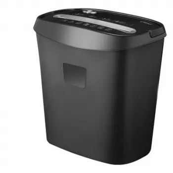 Deli E9947 skartovačka na papír s částicovým řezem, kapacita 10 listů, nádoba 18L, černá