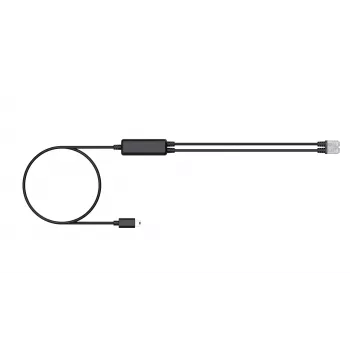 Telefonní kabel Yealink (1 ks) - rozbočovací kabel pro RJ9 headset 25 cm černý