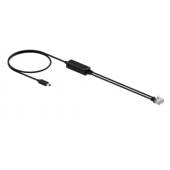 Telefonní kabel Yealink (1 ks) - rozbočovací kabel pro RJ9 headset 25 cm černý