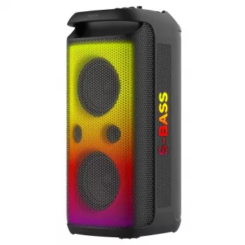 SENCOR Partycon CORE Power 140W přenosný Bluetooth reproduktor s TWS, IPX4, RGB LED, karaoke, černý